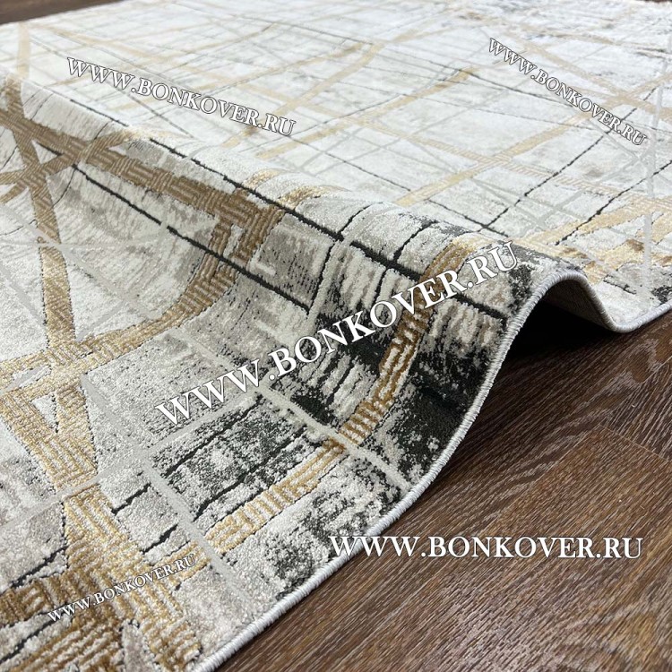 Тонкий Ковер для гостиной дизайн 63 Gold Grey