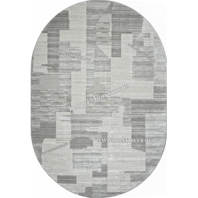 Современный Ковер Дизайн 036 Cерый Овал